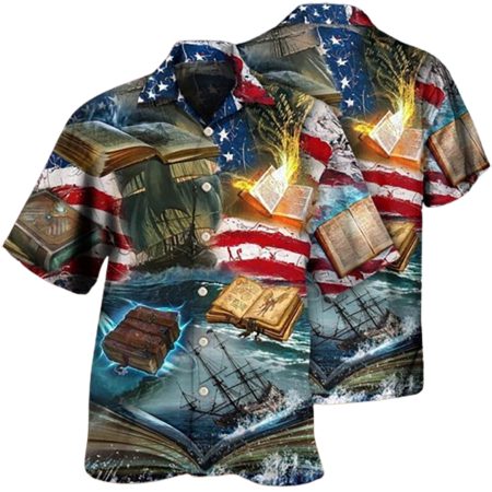 Book Independence Day 4Th Of July Hawaiian Shirt