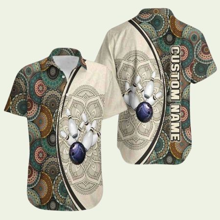 Bowling Mandala Hawaiian Shirt
