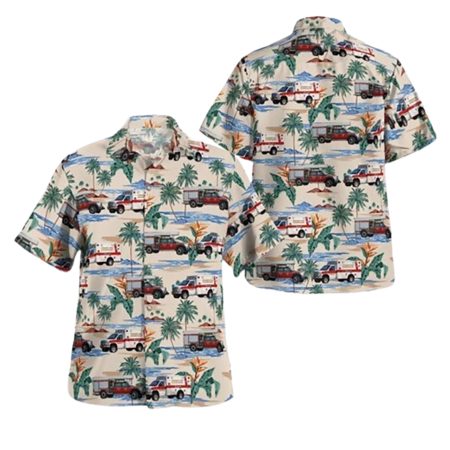Breezy Point New York Rockaway Point Volunteer Fire Department Hawaiian Shirt