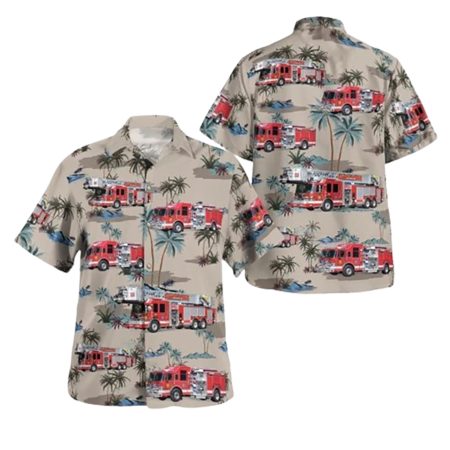 Brick Township New Jersey Laurelton Fire Company Station 23 Hawaiian Shirt