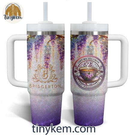 Bridgerton I Get My Tea From Lady Whistledown 30oz or 40oz Stainless Steel Tumbler With Handle HG