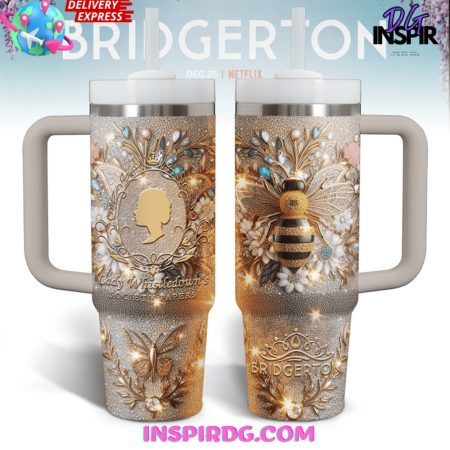 Bridgerton Diamond Bee Limited Edition  30oz 40 oz Tumbler With Handle HG