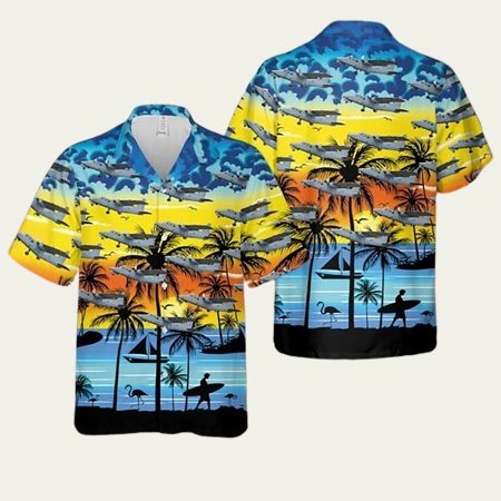 Britten Norman Defender Hawaiian Shirt