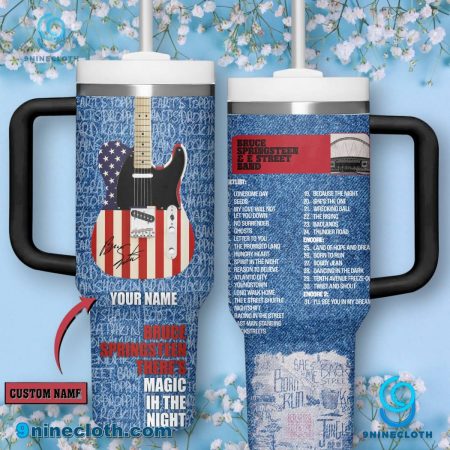 Bruce Springsteen Theres Magic In The Night Personalized 40oz Tumbler With Handle HG