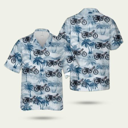 Bsa Classic Motorcycle A10 Rocket Gold Star Hawaiian Shirt