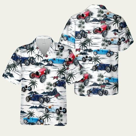 Bugatti Type 35B Grand Prix Hawaiian Shirt
