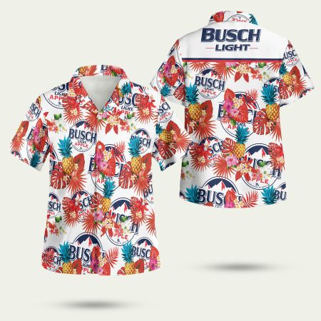 Busch Light White Tropical Hawaiian Shirt