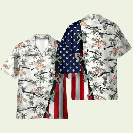 California Highway Patrol Airbus H125 Helicopter Hawaiian Shirt