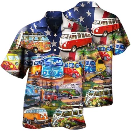 Camping Independence Day America 4Th Of July Hawaiian Shirt