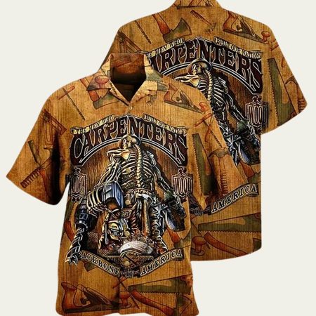 Carpenters vintage backbond of america hawaiian shirt