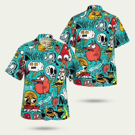 Cartoon Monster Funny Hawaiian Shirt