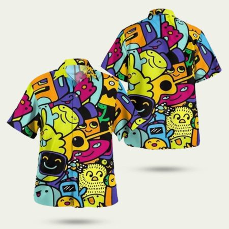 Cartoon Monster Hawaiian Shirt