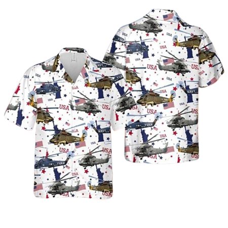 Celebrate With Kaman Sh2 Seasprite Independence Day 4Th Of July Hawaiian Shirt