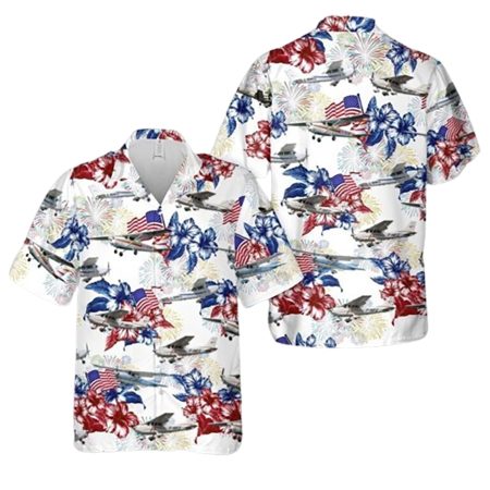 Cessna 172 4Th Of July Hawaiian Shirt