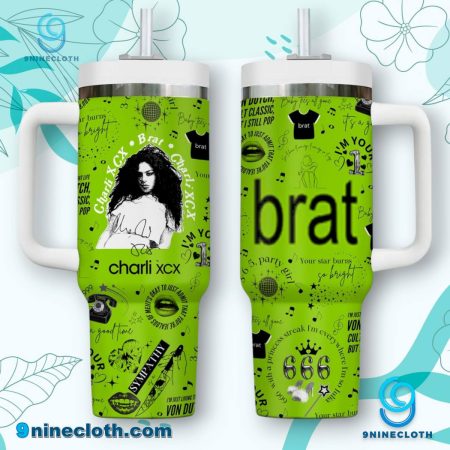 Charli XCX Brat Album 40oz Tumbler With Handle HG