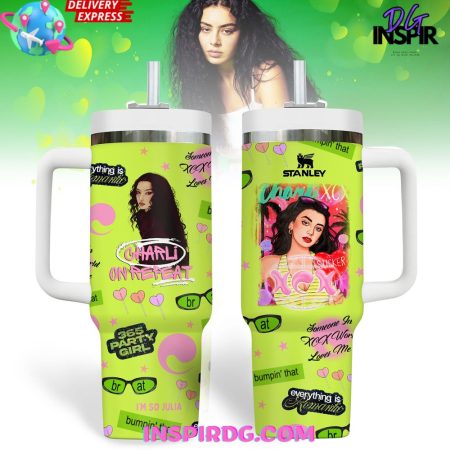 Charli XCX On Repeat  30oz 40 oz Tumbler With Handle HG Cup