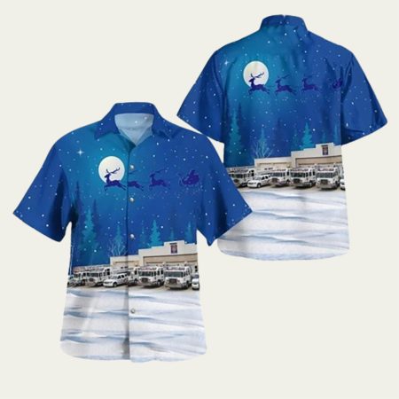 Cheektowaga New York Cleveland Hill Fire Department Christmas Hawaiian Shirt