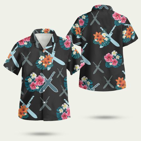 Chef Knives Tropical Hawaiian Shirt