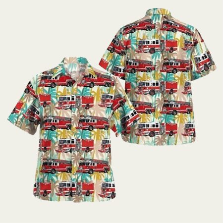 Cherry Hill Fire Department New Jersey Fleet Hawaiian Shirt