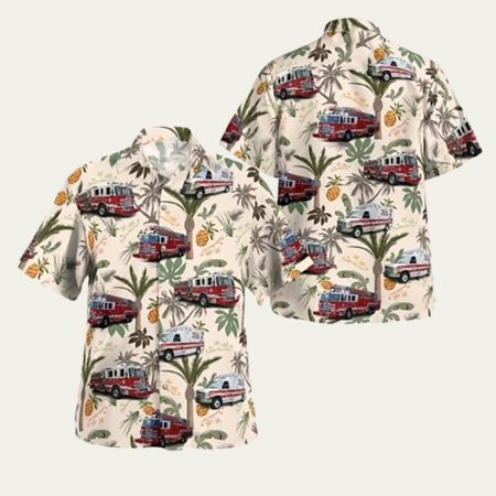 Cherry Hill New Jersey Cherry Hill Fire Department Hawaiian Shirt