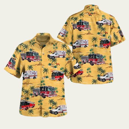Chicago Fire Department Engine 42 Truck 3 Ambulances 42 93 Hawaiian Shirt
