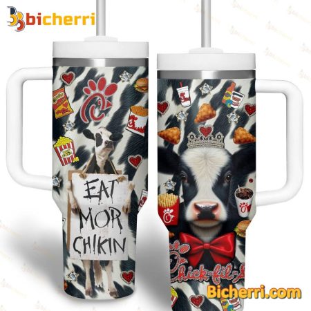 Chick-Fil-A Eat Mor Chikin 30oz or 40oz Stainless Tumbler With Handle NVA