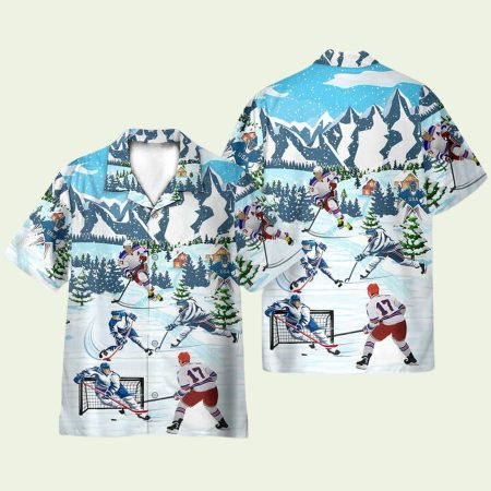 Christmas Lets Play Hockey Hawaiian Shirt