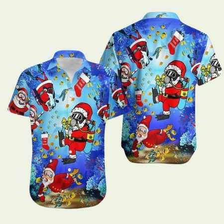Christmas Santa Claus Dives Hawaiian Shirt