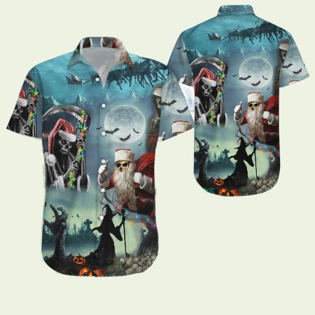 Christmas Skull Halloween Hawaiian Shirt