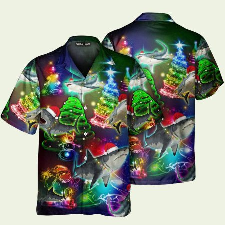 Christmas Tree Shark Hawaiian Shirt