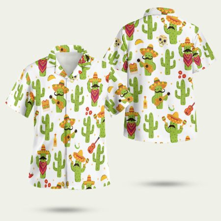Cinco De Mayo Mexico Fiesta Cactus Sombrero Hawaiian Shirt