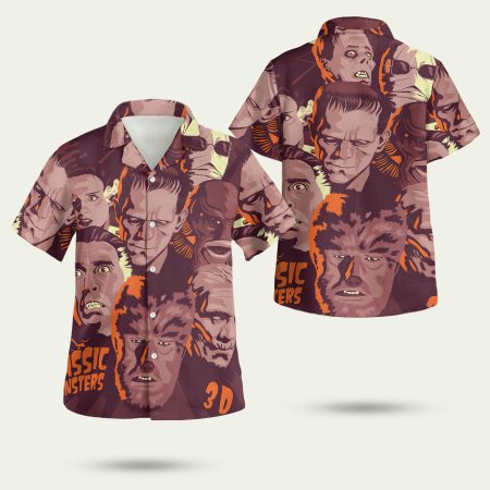 Classic Horror Monster Hawaiian Shirt
