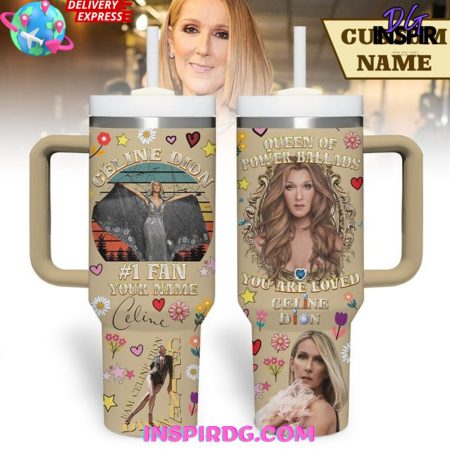Céline Dion Queen Of Power Ballads 30oz or 40oz Stainless Tumbler With Handle NVA