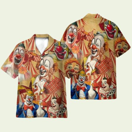 Clown Funny Happy Hawaiian Shirt