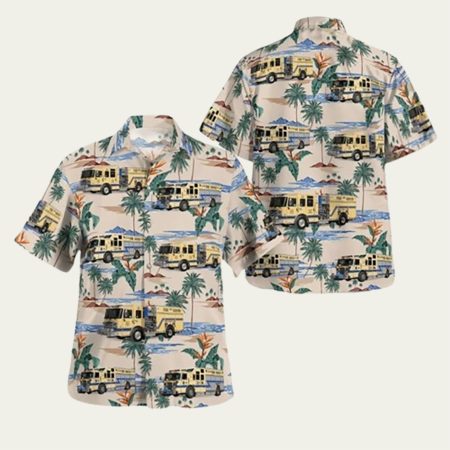 Colonia New Jersey Colonia Fire Department Hawaiian Shirt
