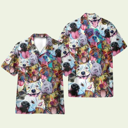 Colorful Dog Hawaiian Shirt