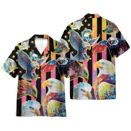 Colorful Eagle 4Th July Idependence Day Hawaiian Shirt