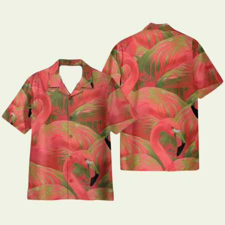 Flamingo Retro Pattern Hawaiian Shirt