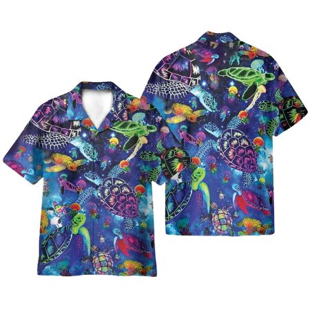 Colorful Turtles Hawaiian Shirt