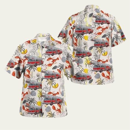 Colts Neck New Jersey Colts Neck Fire Company Station 84 2 Hawaiian Shirt