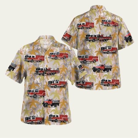 Congers Fire Department Alert Hook Ladder -and Engine Company Coconut Hawaiian Shirt