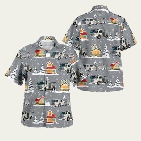 Connecticut New Haven Fire Department Christmas Hawaiian Shirt