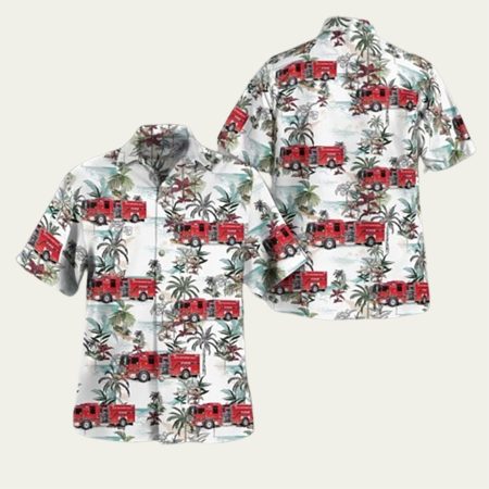 Conroe Texas South Montgomery County Fire Department Hawaiian Shirt