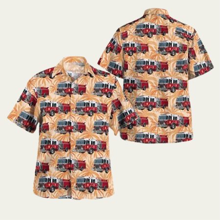 Cooperstown New York Hartwick Fire Department Company Hawaiian Shirt