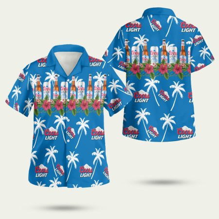 Coors Light Horizontal Hawaiian Shirt