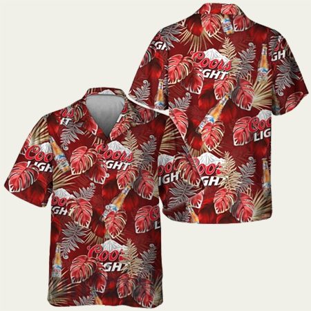 Coors Light Palm Tropical Vibe Summer  Hawaiian Shirt