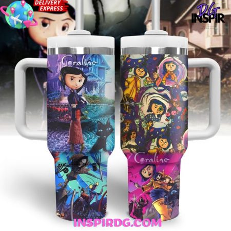 Coraline Halloween Special Edition  30oz 40 oz Tumbler With Handle HG Cup
