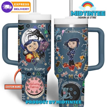 Coraline Welcome Home Customized Navy Stanley  30oz or 40oz Stainless Steel Tumbler With Handle HG