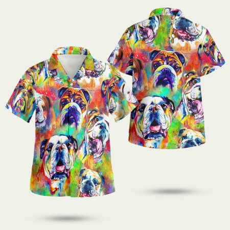 Courageous Partner English Bulldog Dog Hawaiian Shirt