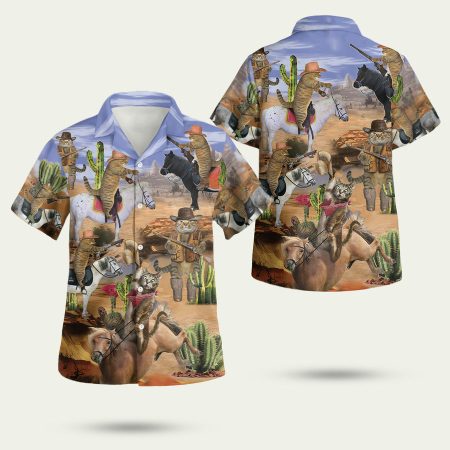 Cowboy Cats Meowdy Cowboy Cat Hawaiian Shirt